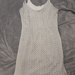 Scott McClintock Silver Mini Dress